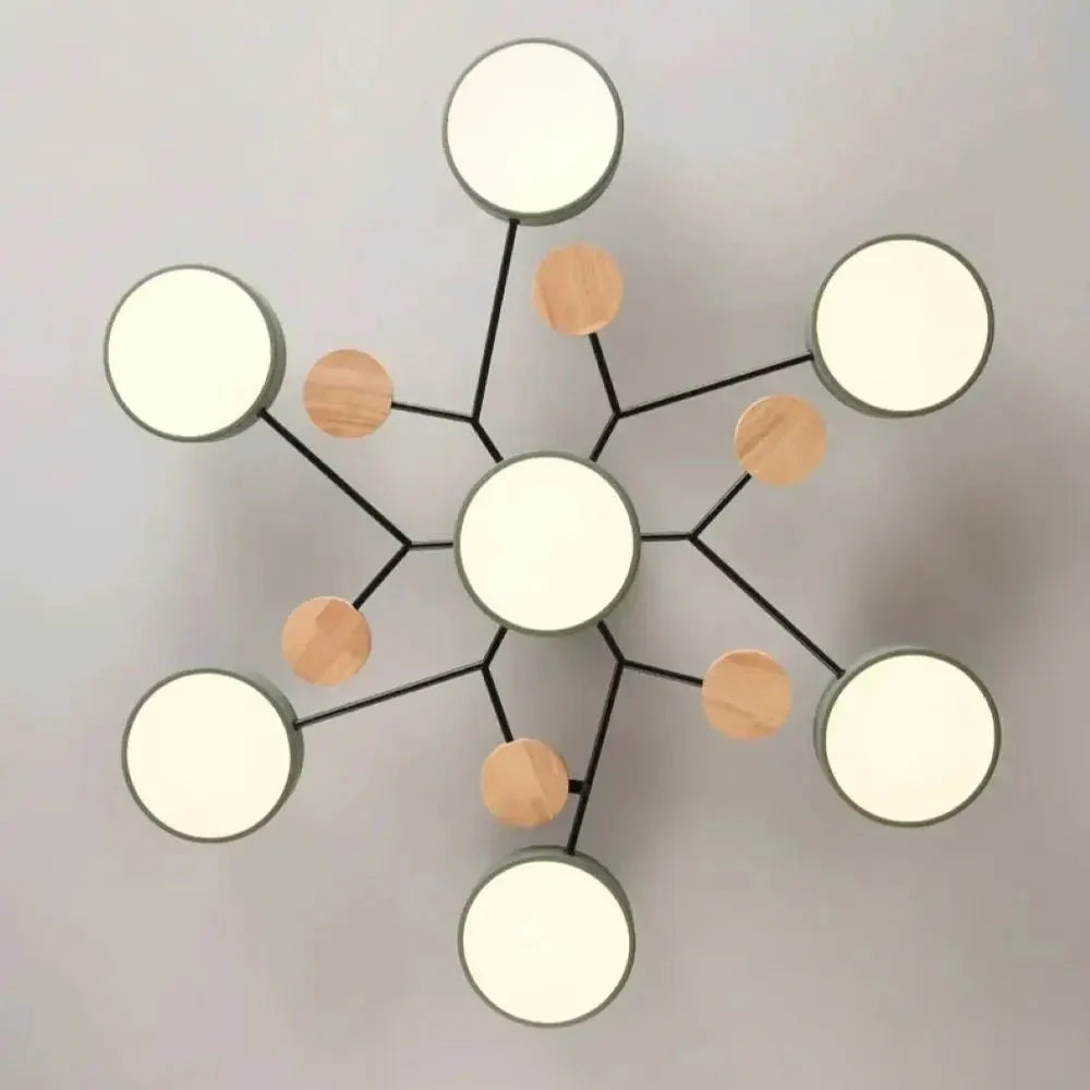 Plafonnier LED Contemporain Plat - Blanc 6 lampes