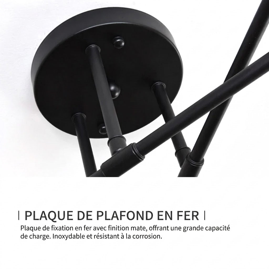 Plafonnier Luminaire Spoutnik Laiton - Noir et dorée