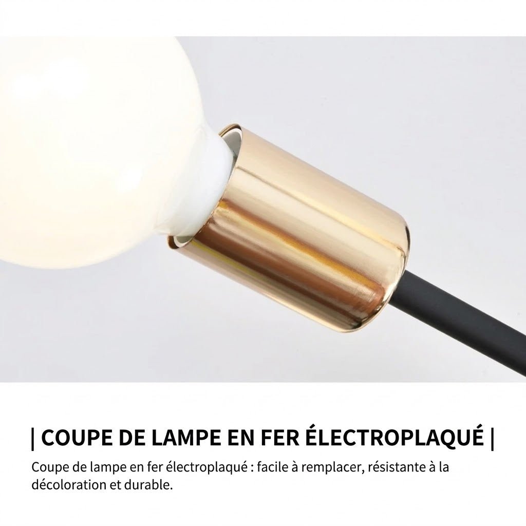Plafonnier Luminaire Spoutnik Laiton - Noir et dorée
