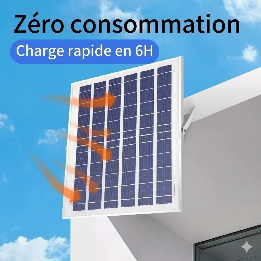 Plafonnier Solaire Extérieur LED avec Télécommande - 100w - Diamètre 19
