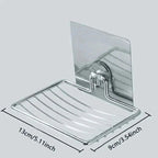 Porte Savon Mural Grille - Argent