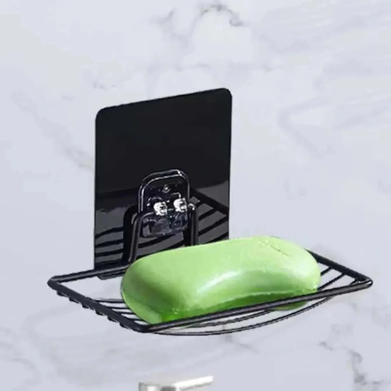 Porte Savon Mural Grille - Noir