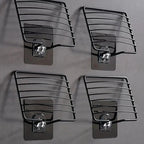 Porte Savon Mural Grille - Noir