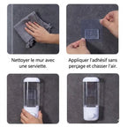 Porte Savon Mural Liquide Blanc Transparent - Simple