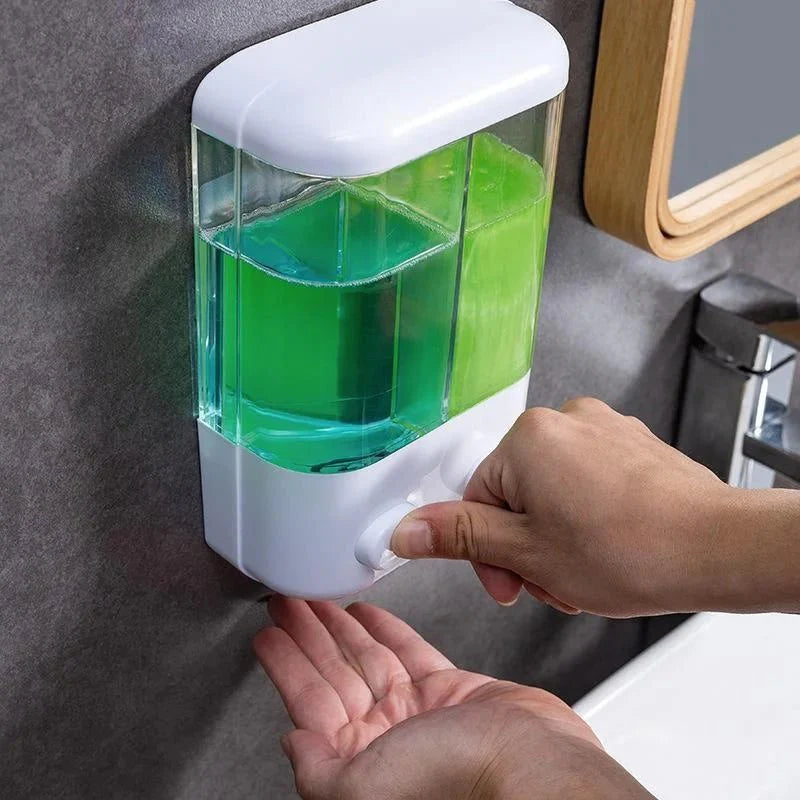 Porte Savon Mural Liquide Blanc Transparent - Simple
