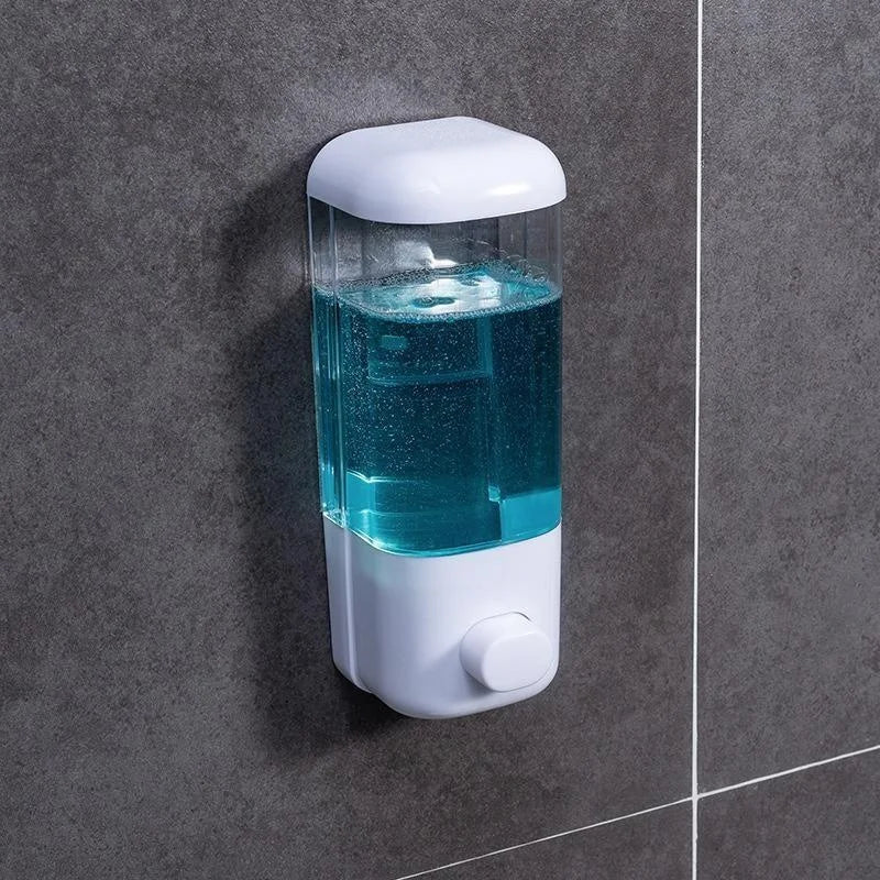 Porte Savon Mural Liquide Blanc Transparent - Simple