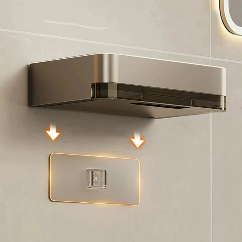Porte Savon Mural Sans Écoulement - Gris