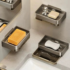 Porte Savon Mural Sans Écoulement - Gris