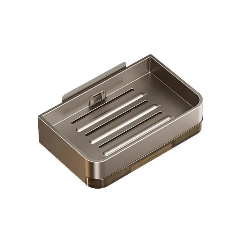 Porte Savon Mural Sans Écoulement - Gris