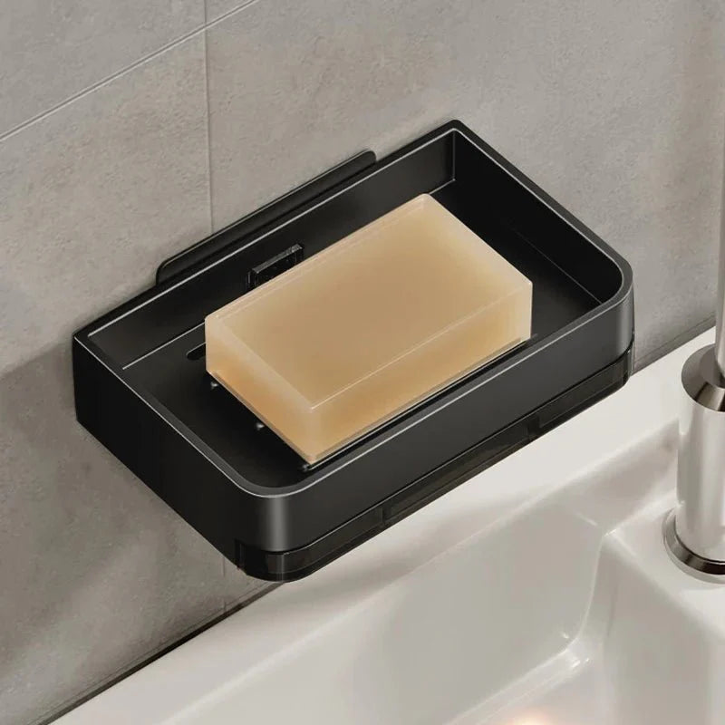 Porte Savon Mural Sans Écoulement - Noir