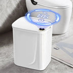 Poubelle Automatique 20L avec Affichage Batterie & Lumière Bleu -