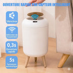 Poubelle Automatique Design Scandinave 10L - Blanc