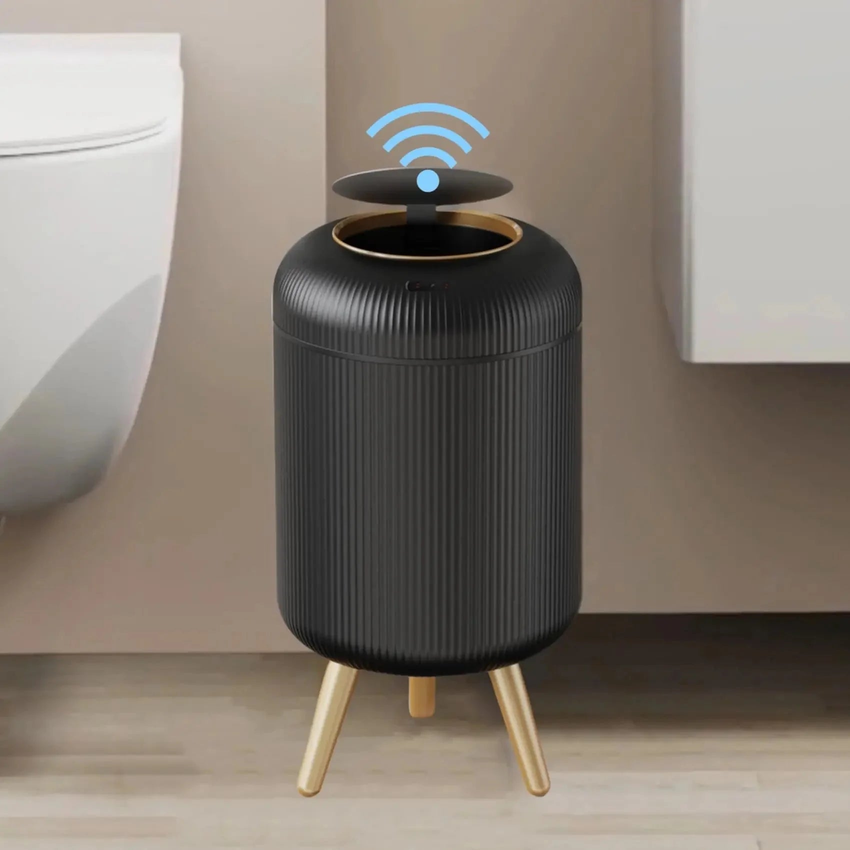 Poubelle Automatique Design Scandinave 10L - Noir
