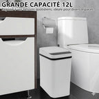 Poubelle Automatique Rectangulaire 12L - Blanc