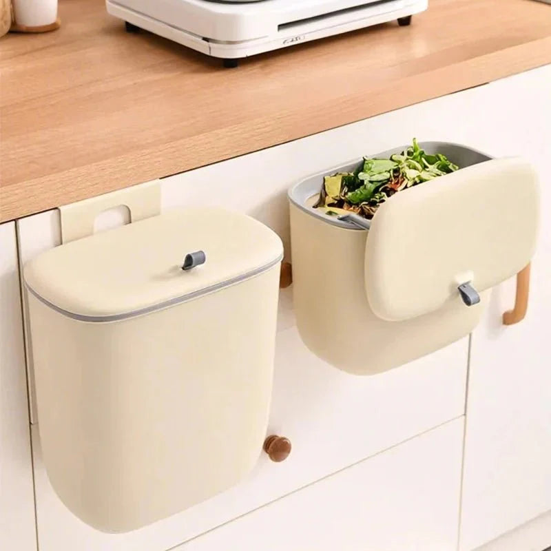 Poubelle Cuisine Suspendue avec Couvercle - 8L