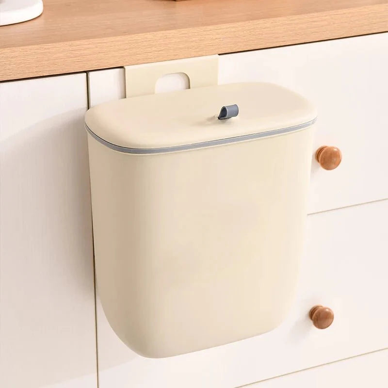 Poubelle Cuisine Suspendue avec Couvercle - 8L