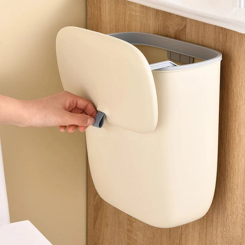 Poubelle Cuisine Suspendue avec Couvercle - 8L