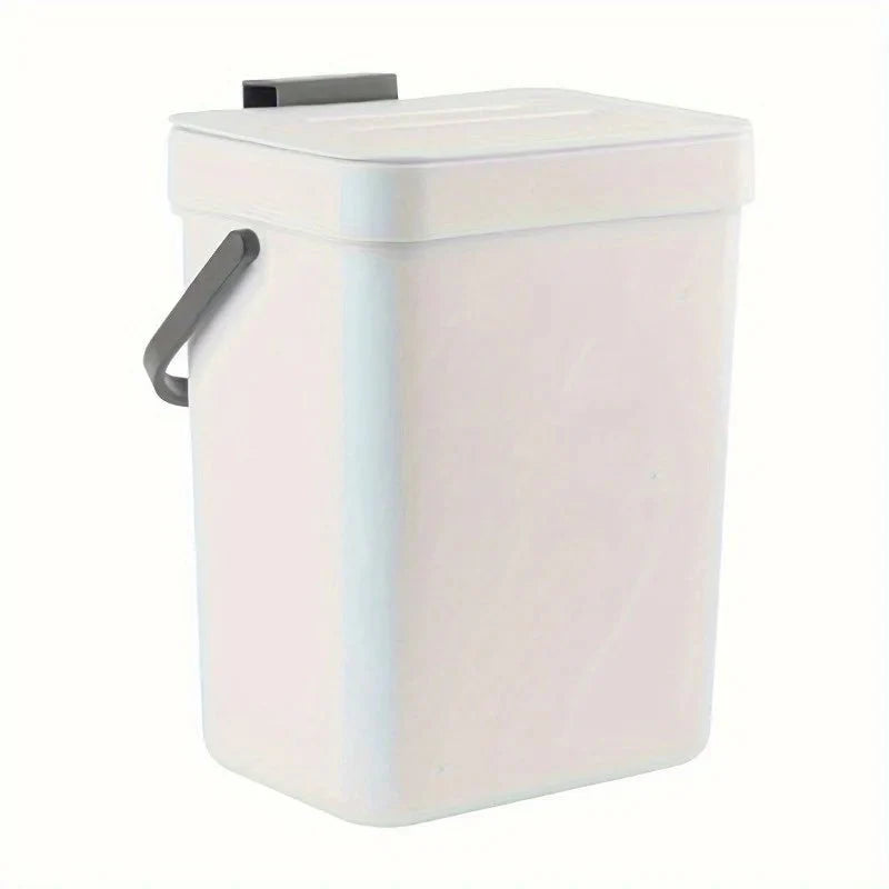 Poubelle de Porte de Placard Cuisine - Blanc 3L