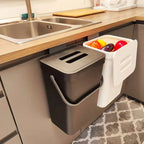 Poubelle de Porte de Placard Cuisine - Bleu 3L