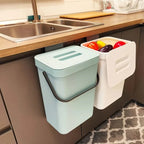 Poubelle de Porte de Placard Cuisine - Bleu 3L