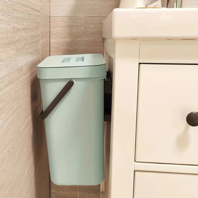 Poubelle de Porte de Placard Cuisine - Bleu 3L