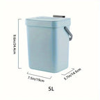 Poubelle de Porte de Placard Cuisine - Bleu 5L