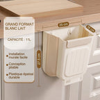 Poubelle Suspendue Pliante et Rétractable - Blanc grand