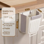 Poubelle Suspendue Pliante et Rétractable - Gris grand