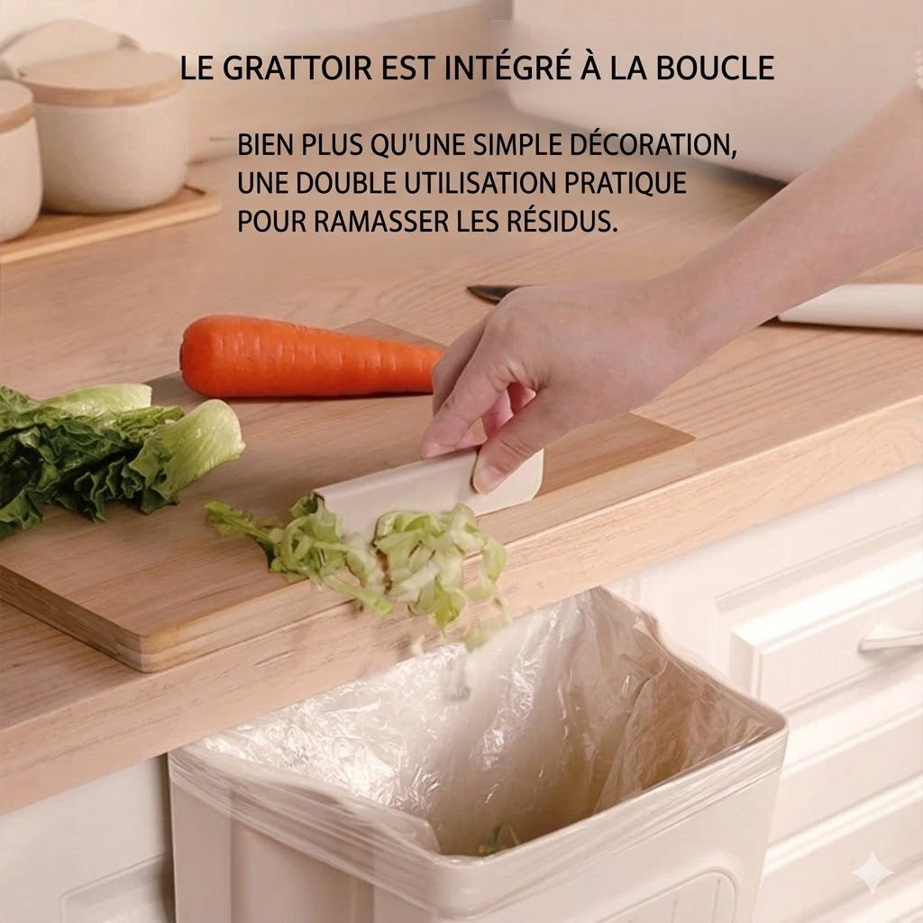 Poubelle Suspendue Pliante et Rétractable - Gris moyen