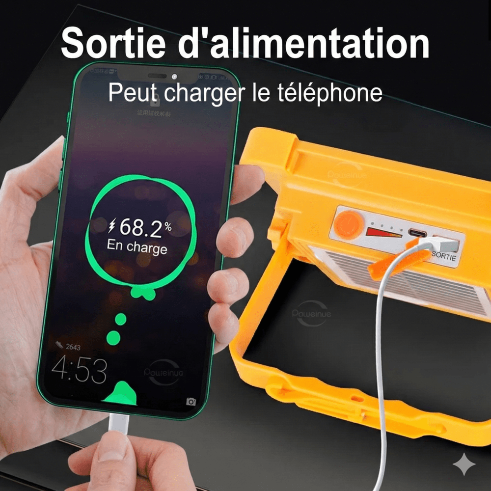 Projecteur a Main Puissant LED Energie Solaire -