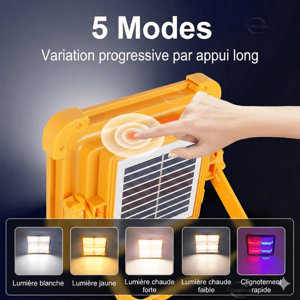Projecteur a Main Puissant LED Energie Solaire -