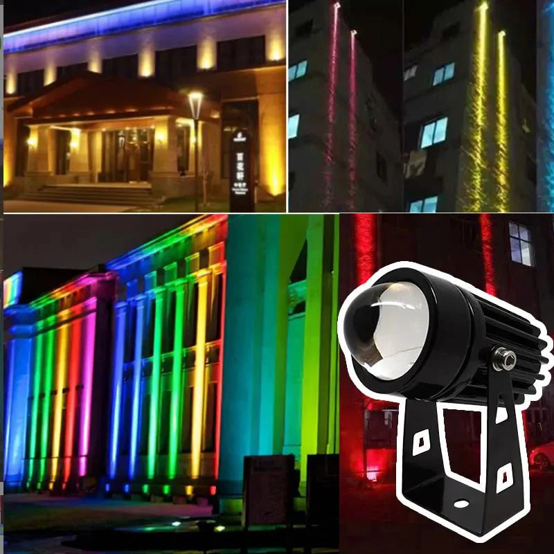Projecteur de Façade LED Colorés - RGB avec télécommande