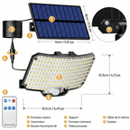 Projecteur LED Grand Angle avec Télécommande & Panneau Solaire Déporté -