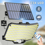 Projecteur LED Grand Angle avec Télécommande & Panneau Solaire Déporté -