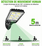 Projecteur Led Mural Solaire avec Détecteur de Mouvement -