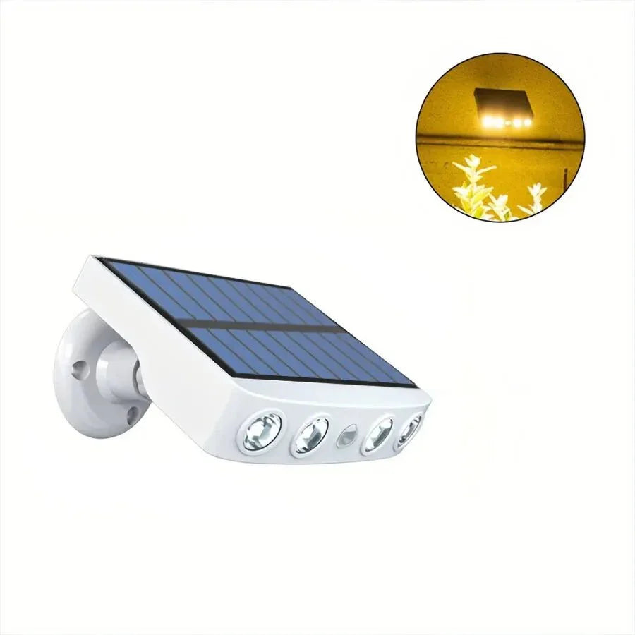 Projecteur LED Solaire Détecteur de Mouvement Blanc - Blanc chaud
