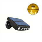 Projecteur LED Solaire Détecteur de Mouvement Noir - Blanc chaud