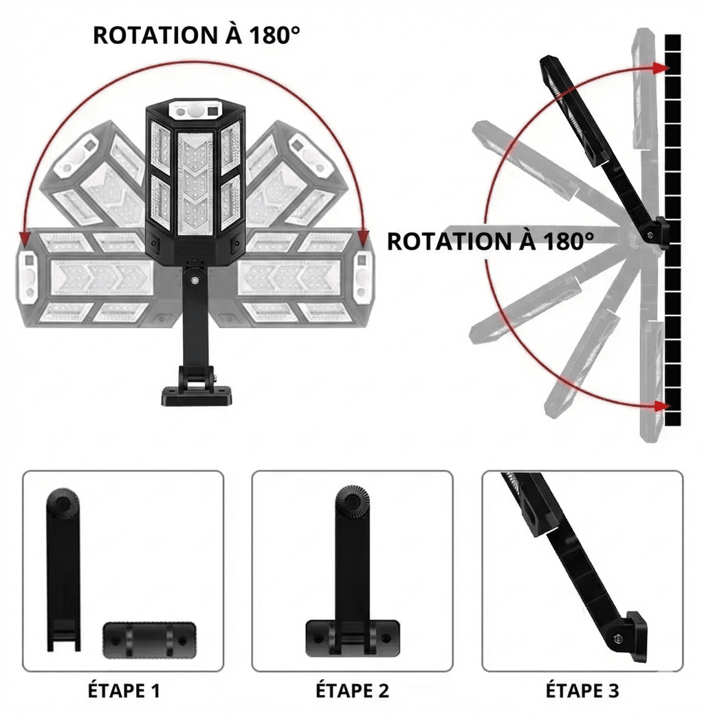 Projecteur Solaire LED Murale - 43 SMD