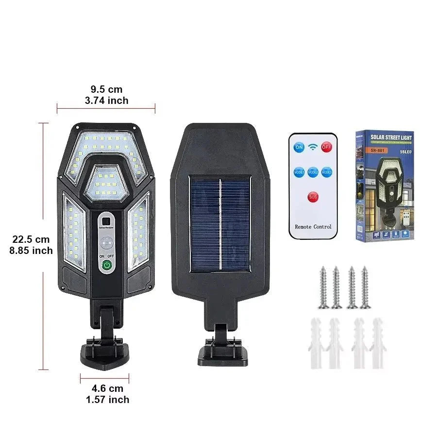 Projecteur Solaire LED Murale - 55 LED