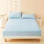 Protege Matelas Impermeable Drap Housse - Bleu