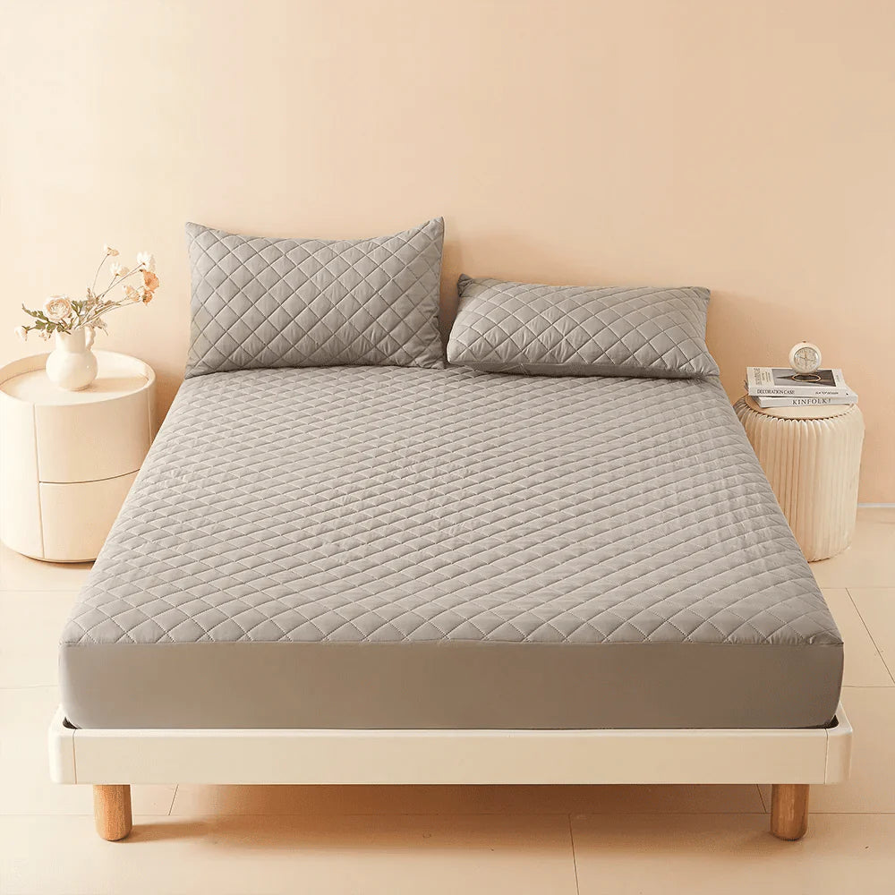 Protege Matelas Impermeable Drap Housse - Gris
