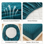 Protege Matelas Impermeable Drap Housse - Vert