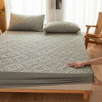 Protège Matelas Matelassé Imperméable Grand Confort - Gris
