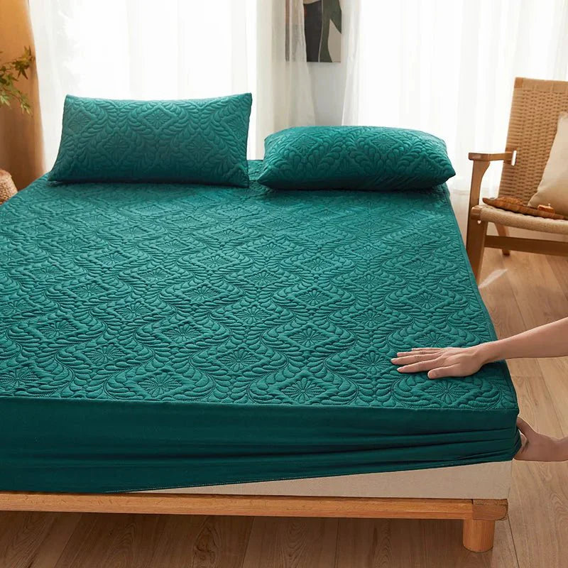 Protège Matelas Matelassé Imperméable Grand Confort - Gris