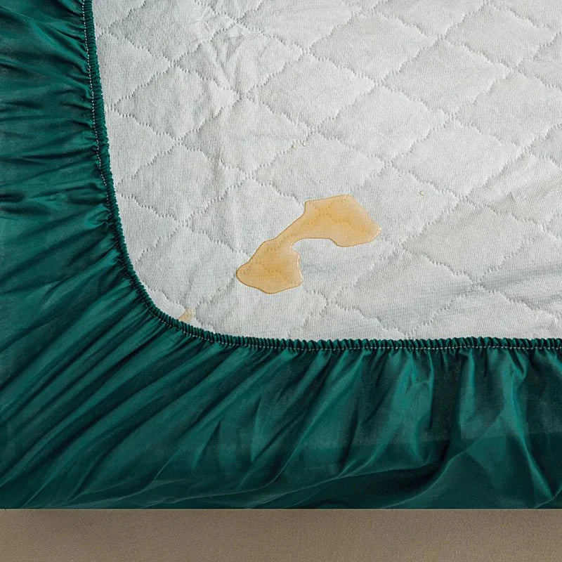 Protège Matelas Matelassé Imperméable Grand Confort - Vert