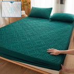 Protège Matelas Matelassé Imperméable Grand Confort - Vert