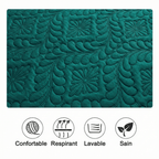 Protège Matelas Matelassé Imperméable Grand Confort - Vert