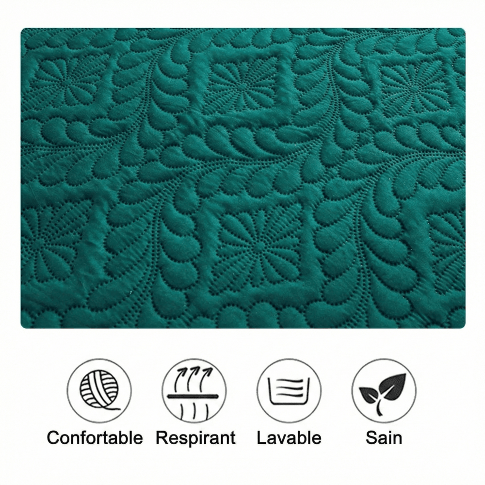 Protège Matelas Matelassé Imperméable Grand Confort - Vert