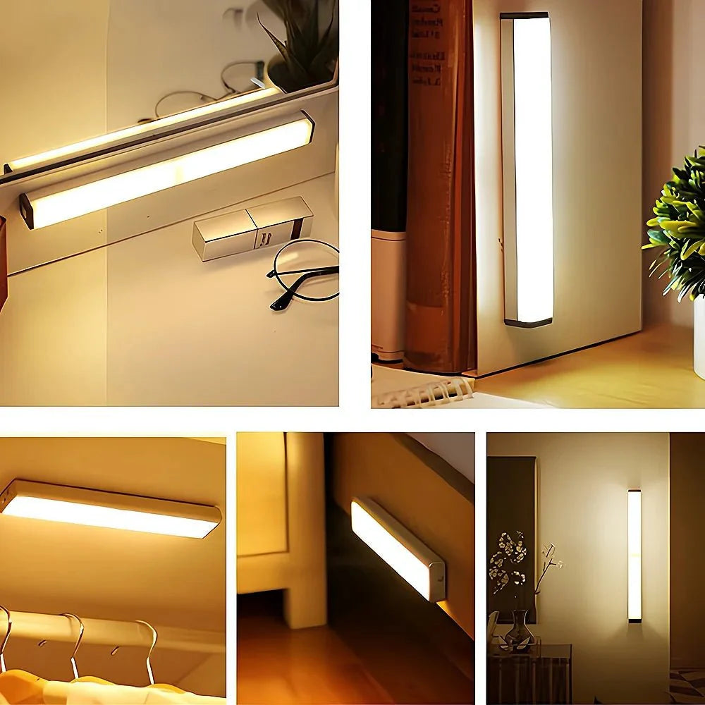 Reglette LED Rechargeable avec Détecteur de Mouvement - Blanc chaud