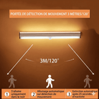 Reglette LED Rechargeable avec Détecteur de Mouvement - Blanc chaud